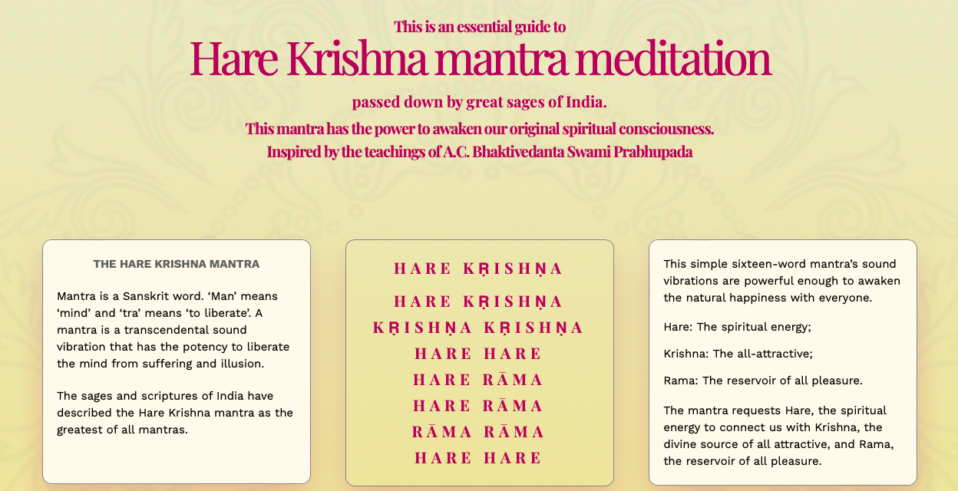 Mantra Meditation – IskconNewGoloka